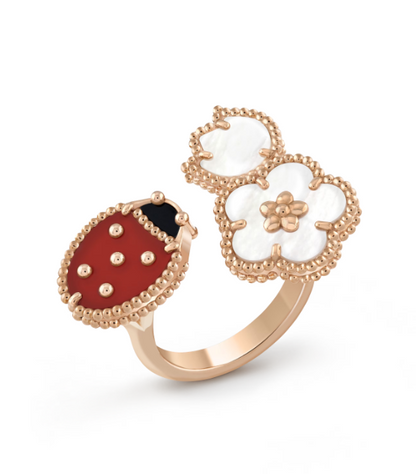 ¡®Veyra Jewelry¡¯LUCKY 3 MOTIF ROSE GOLD RING
