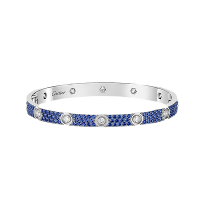 [Veyra Jewelry]2026 PAVE GEMSTONE LOVE BRACELET 6.1MM 10 DIAMONDS
