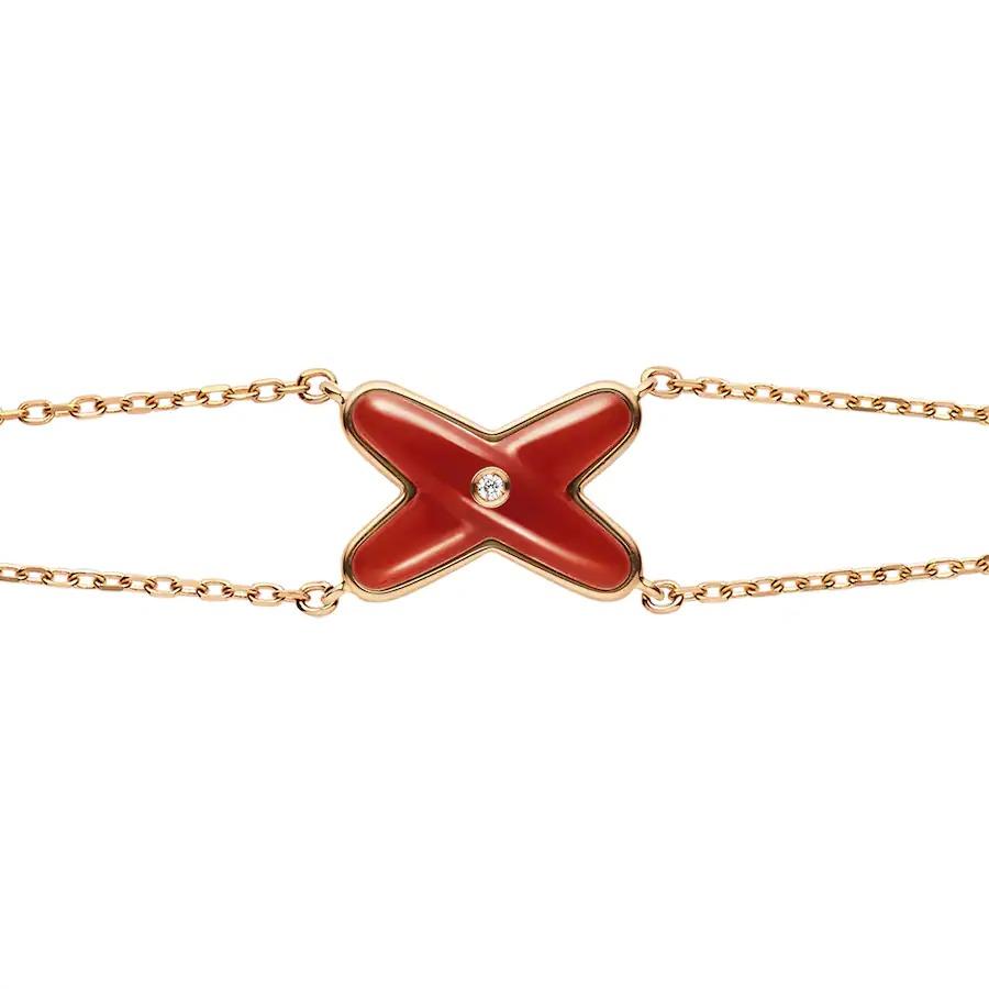 ¡®Veyra Jewelry¡¯JEUX BRACELET CARNELIAN PINK GOLD 1 DIAMOND