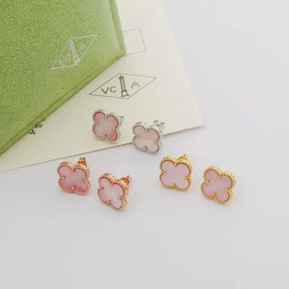 [Veyra Jewelry]Clover Mini Pink Earrings