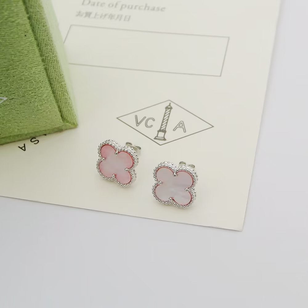 [Veyra Jewelry]Clover Mini Pink Earrings