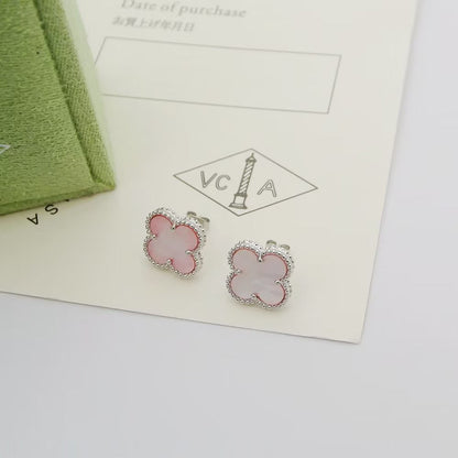 [Veyra Jewelry]Clover Mini Pink Earrings