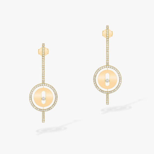 [Veyra Jewelry]LUCKY MOVE ARROW PINK GOLD DIAMOND EARRINGS