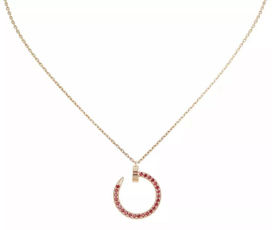 ¡®Veyra Jewelry¡¯JUSTE NECKLACE GOLD RED DIAMONDS