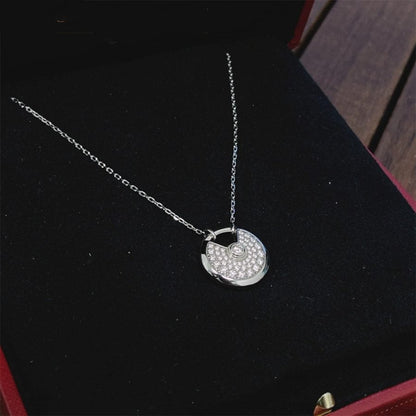 ¡®Veyra Jewelry¡¯AMULETTE SILVER FULL DIAMOND NECKLACE
