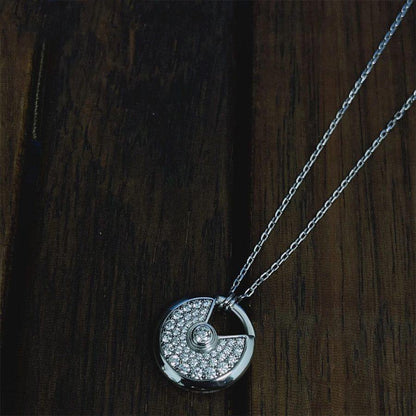 ¡®Veyra Jewelry¡¯AMULETTE SILVER FULL DIAMOND NECKLACE