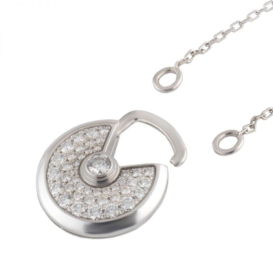 ¡®Veyra Jewelry¡¯AMULETTE SILVER FULL DIAMOND NECKLACE