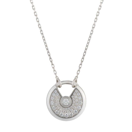 ¡®Veyra Jewelry¡¯AMULETTE SILVER FULL DIAMOND NECKLACE