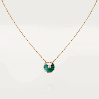 ¡®Veyra Jewelry¡¯AMULETTE ROSE GOLD MALACHITE NECKLACE