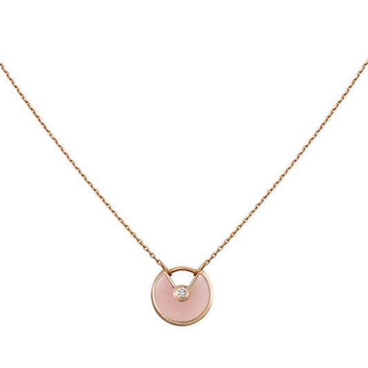 ¡®Veyra Jewelry¡¯AMULETTE ROSE GOLD PINK MOP NECKLACE