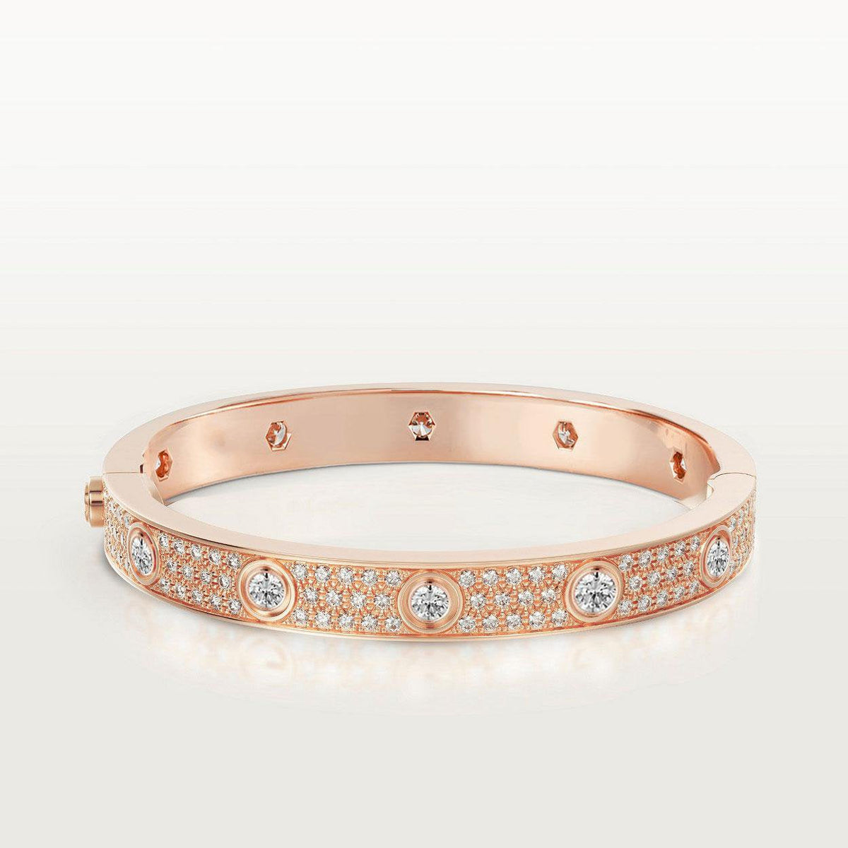 ¡®Veyra Jewelry¡¯LOVE BRACELET 6.1MM DIAMOND-PAVED 10 BIG DIAMONDS