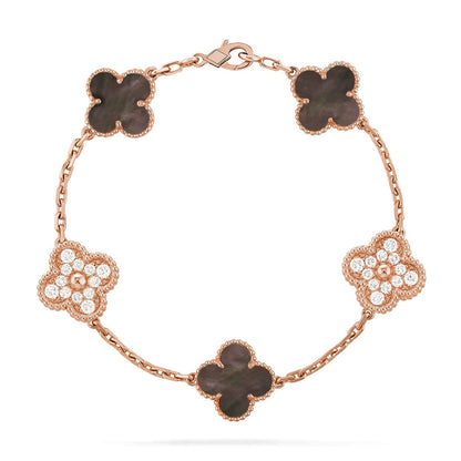 [Veyra Jewelry]New CLOVER 5 MOTIF GRAY MOP BRACELET COLLECTION