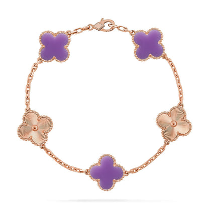 [Veyra Jewelry]New CLOVER 5 MOTIF LIGHT PURPLE BRACELET COLLECTION