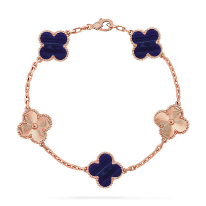 [Veyra Jewelry]New CLOVER 5 MOTIF PURPLE STRIPES BRACELET COLLECTION