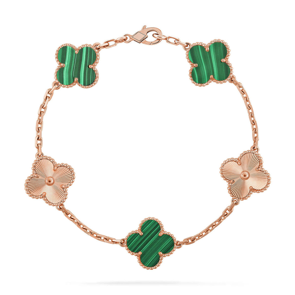 [Veyra Jewelry]New  CLOVER 5 MOTIF MALACHITE BRACELET COLLECTION