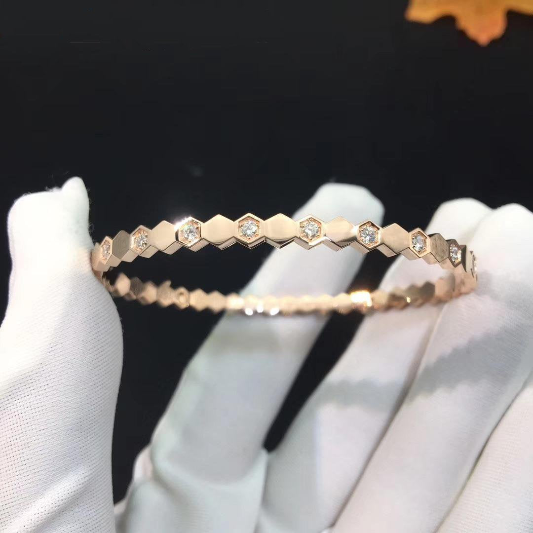 ¡®Veyra Jewelry¡¯BEE LOVE PINK GOLD DIAMOND BRACELET