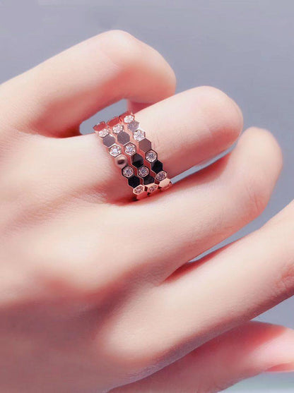 ¡®Veyra Jewelry¡¯BEE LOVE RING PINK GOLD DIAMOND