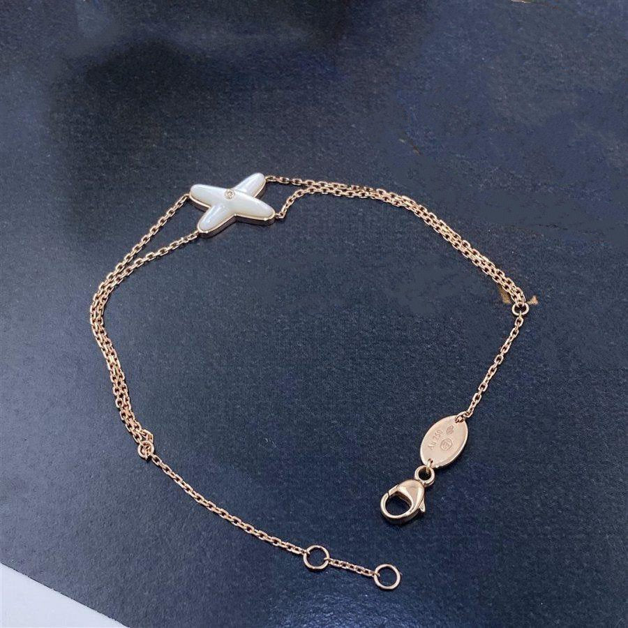 ¡®Veyra Jewelry¡¯JEUX BRACELET WHITE MOP PINK GOLD 1 DIAMOND