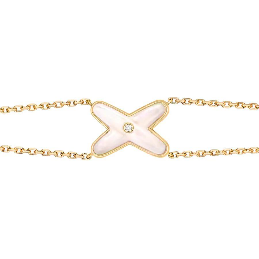 ¡®Veyra Jewelry¡¯JEUX BRACELET WHITE MOP GOLD 1 DIAMOND