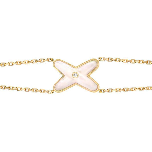 ¡®Veyra Jewelry¡¯JEUX BRACELET WHITE MOP GOLD 1 DIAMOND