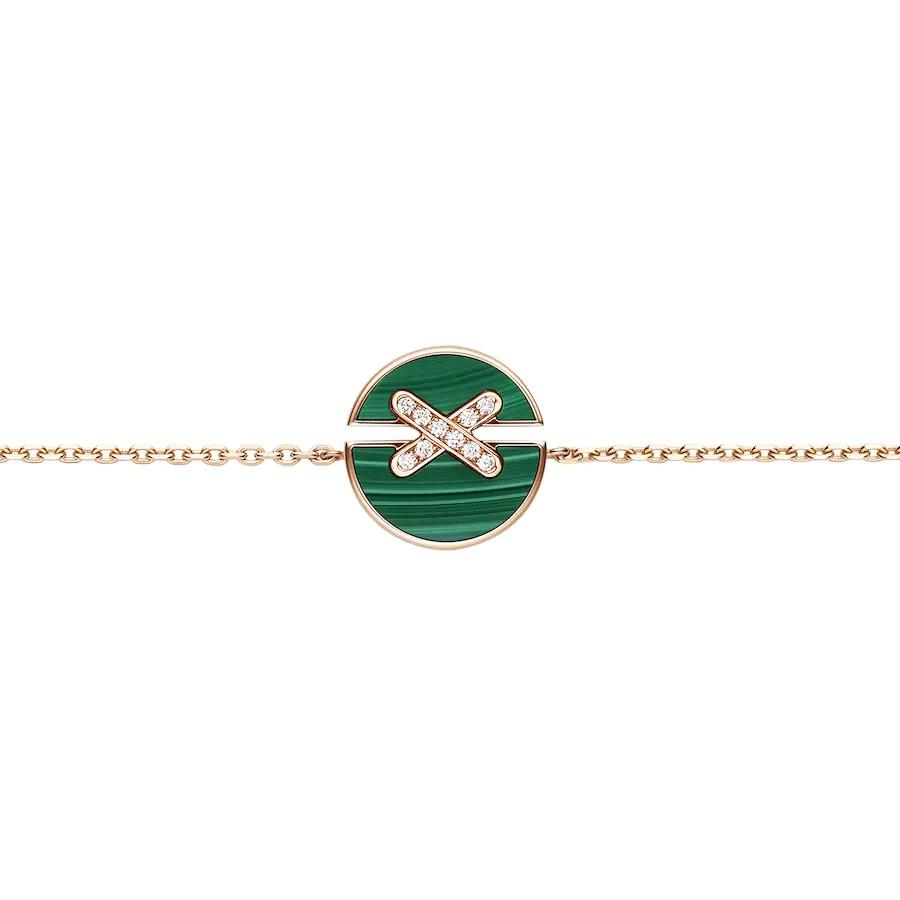 ¡®Veyra Jewelry¡¯JEUX DE BRACELET MALACHITE PINK GOLD DIAMONDS