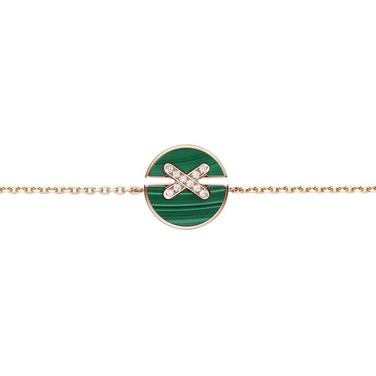 ¡®Veyra Jewelry¡¯JEUX DE BRACELET MALACHITE PINK GOLD DIAMONDS