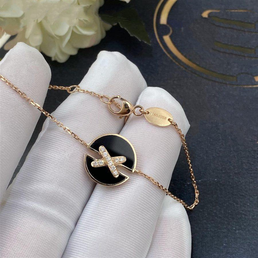 ¡®Veyra Jewelry¡¯JEUX DE BRACELET ONYX PINK GOLD DIAMOND
