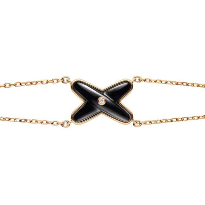 ¡®Veyra Jewelry¡¯JEUX BRACELET ONYX PINK GOLD 1 DIAMOND