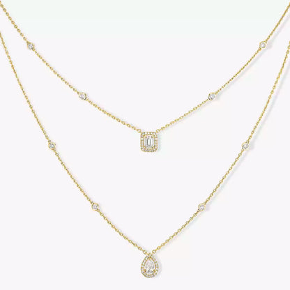[Veyra Jewelry]Diamond Necklace My Twin 2 Rows