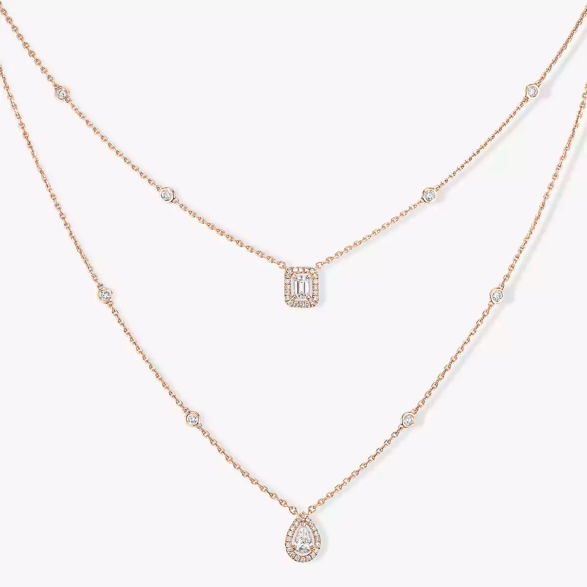 [Veyra Jewelry]Diamond Necklace My Twin 2 Rows