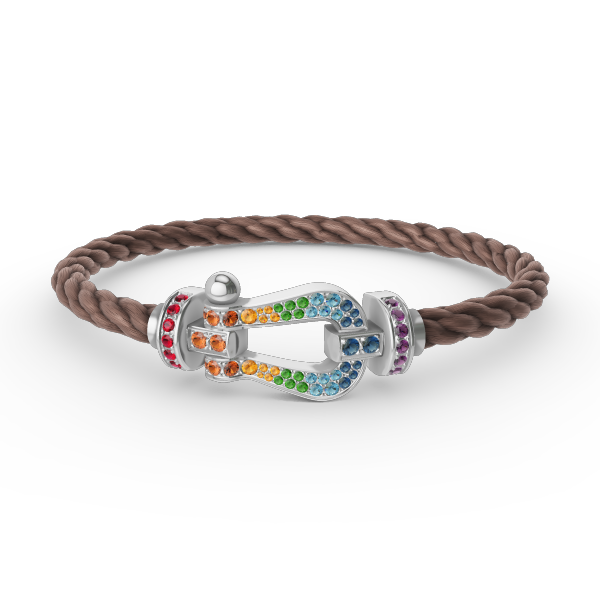 ¡®Veyra Jewelry¡¯FORC LARGE HORSESHOE  COLORED DIAMOND BRACELET SILVER