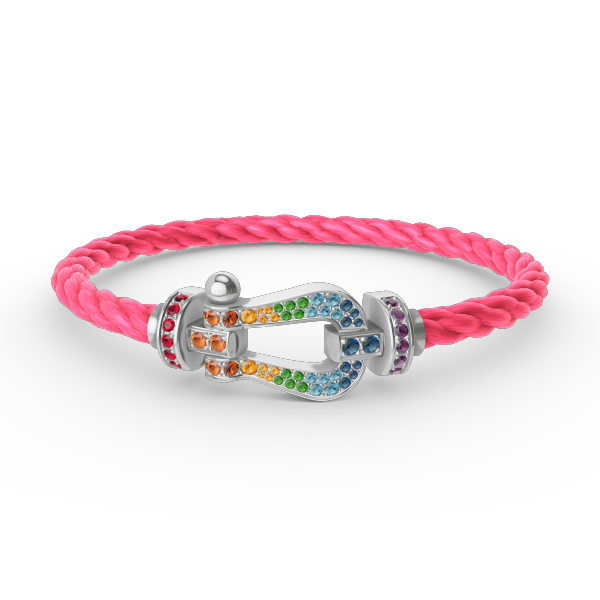 ¡®Veyra Jewelry¡¯FORC LARGE HORSESHOE  COLORED DIAMOND BRACELET SILVER