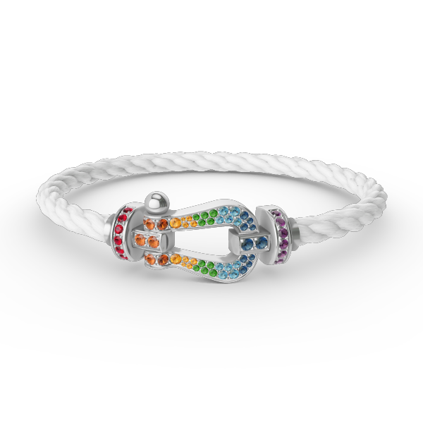 ¡®Veyra Jewelry¡¯FORC LARGE HORSESHOE  COLORED DIAMOND BRACELET SILVER
