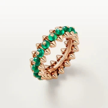 [Veyra Jewelry]CLASH ELEGANT ROSE GOLD RING FEATURING NATURAL AGATE