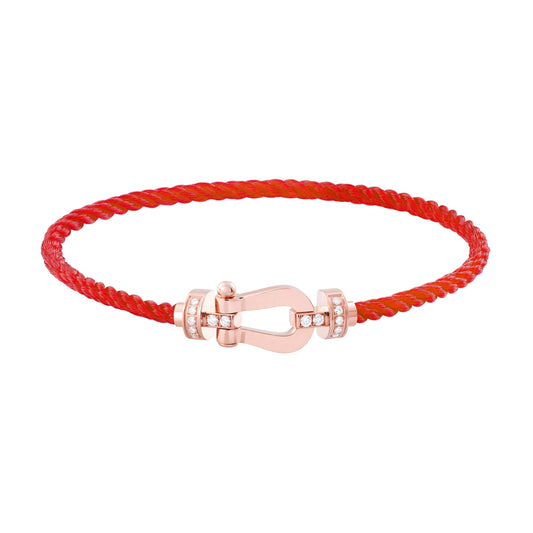 ¡®Veyra Jewelry¡¯FORCE 10 HALF DIAMOND PINK GOLD RED CORDERI LARGE AND MEDIUM MODEL