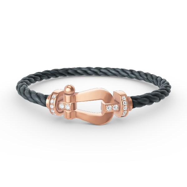 ¡®Veyra Jewelry¡¯FORCE LARGE HORSESHOE HALF DIAMOND BRACELET ROSE GOLD