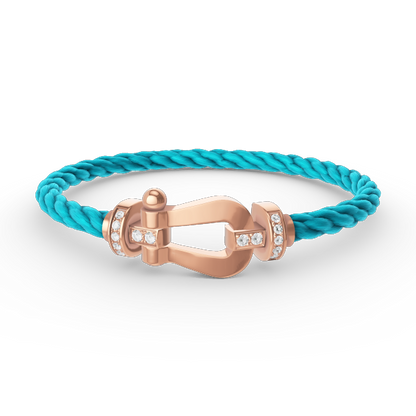 ¡®Veyra Jewelry¡¯FORCE LARGE HORSESHOE HALF DIAMOND BRACELET ROSE GOLD