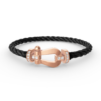 ¡®Veyra Jewelry¡¯FORCE LARGE HORSESHOE HALF DIAMOND BRACELET ROSE GOLD