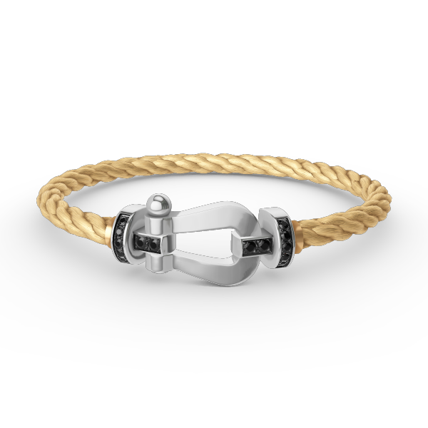 ¡®Veyra Jewelry¡¯FORCE LARGE HORSESHOE BLACK DIAMOND BRACELET SILVER