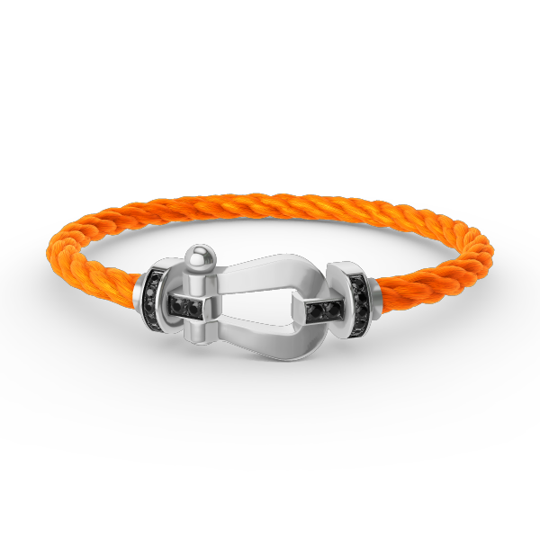 ¡®Veyra Jewelry¡¯FORCE LARGE HORSESHOE BLACK DIAMOND BRACELET SILVER