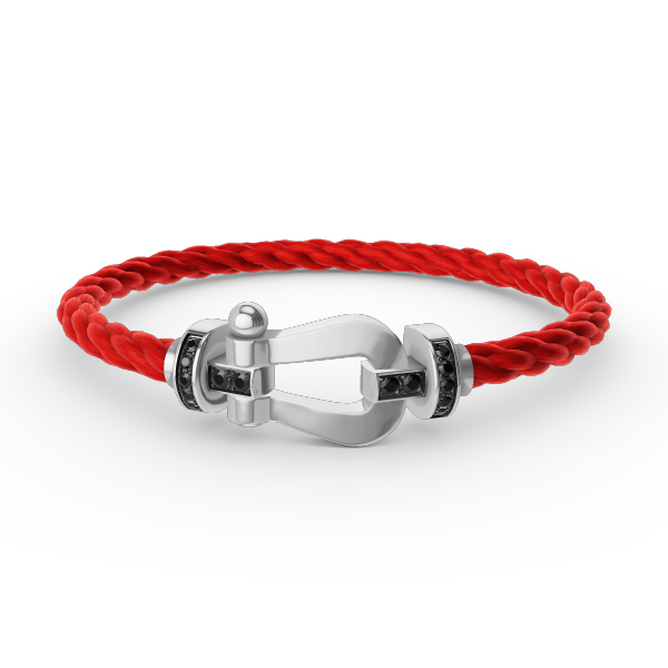 ¡®Veyra Jewelry¡¯FORCE LARGE HORSESHOE BLACK DIAMOND BRACELET SILVER