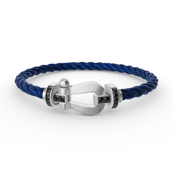 ¡®Veyra Jewelry¡¯FORCE LARGE HORSESHOE BLACK DIAMOND BRACELET SILVER