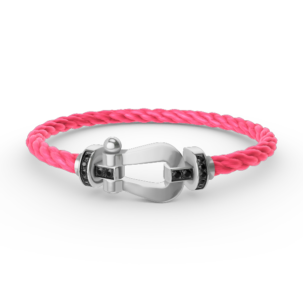 ¡®Veyra Jewelry¡¯FORCE LARGE HORSESHOE BLACK DIAMOND BRACELET SILVER