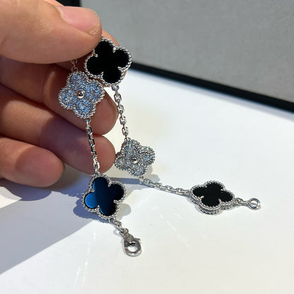 [Veyra Jewelry]New CLOVER 5 MOTIF ONYXS BRACELET COLLECTION