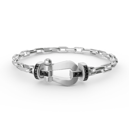 ¡®Veyra Jewelry¡¯FORCE LARGE HORSESHOE CLASP  METAL BRACELET