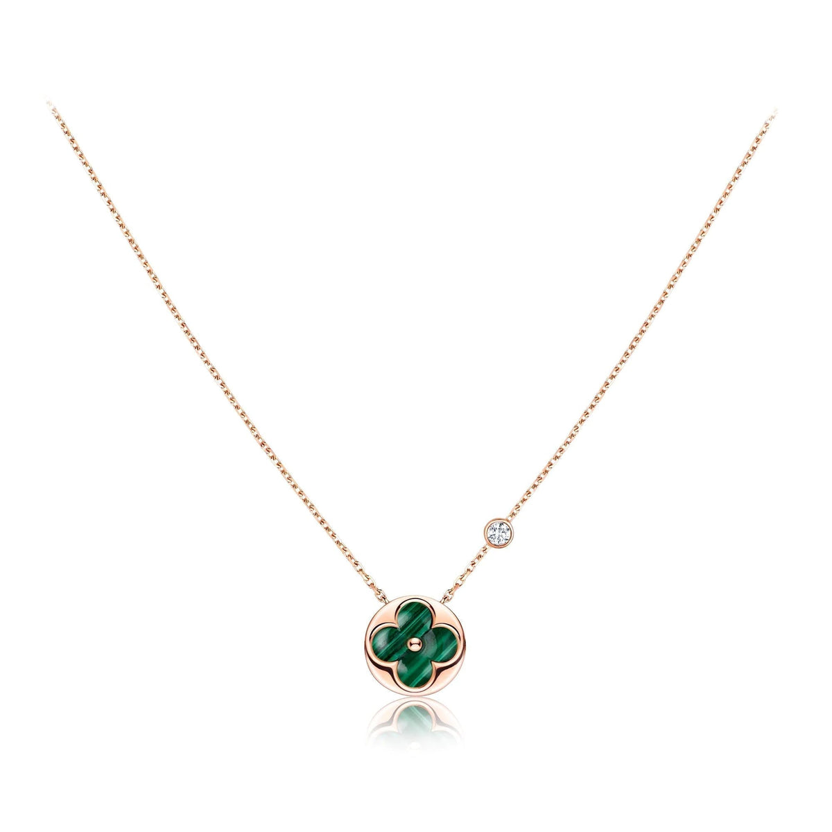 ¡®Veyra Jewelry¡¯SUN PEDANT PINK GOLD 1 DIAMOND NECKLACE
