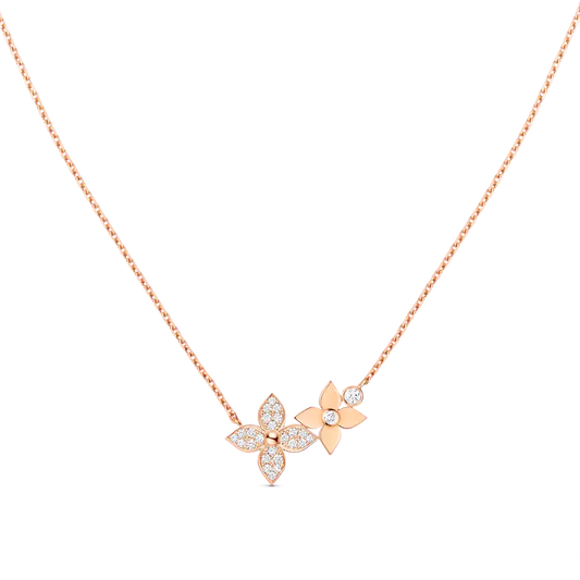 ¡®Veyra Jewelry¡¯STAR BLOSSOM NECKLACE PINK GOLD DIAMONDS