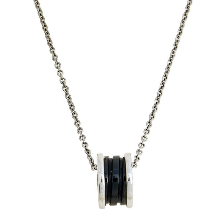 [Veyra Jewelry]ZERO 1 BLACK CERAMIC SILVER NECKLACE
