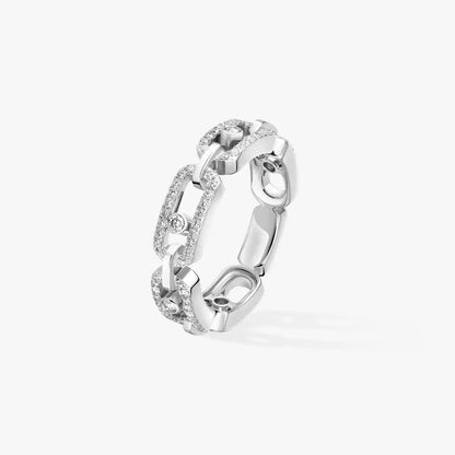 [Veyra Jewelry]Move Link Pave_-Set Diamond Ring