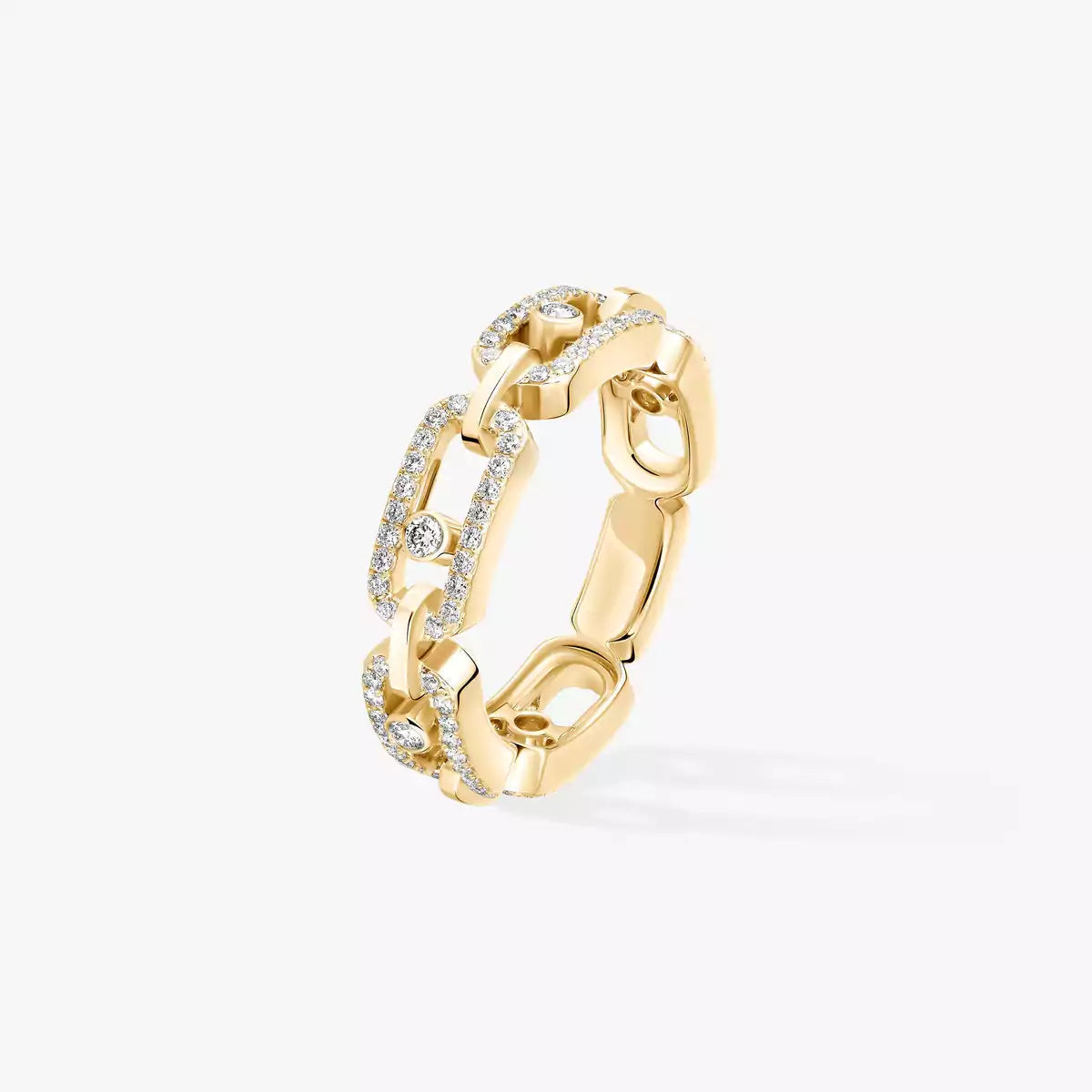 [Veyra Jewelry]Move Link Pave_-Set Diamond Ring